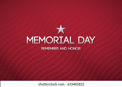 Red patriotic background for Memorial day