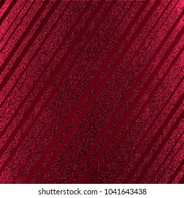 Red pattern. Abstract crimson background. Maroon vector illustration. Scarlet glitter stripes. Dark red foil texture. Luxury pattern.