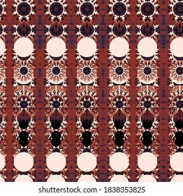 Red pattern background with floral ornament