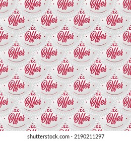 Red Pattern background sale seamless vector discount retail. promotion illustration