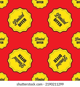 Red Pattern background sale seamless vector discount retail. price illustration