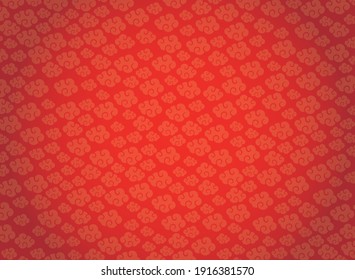 patrón rojo en japonés o chino. Ilustración del vector