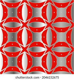 red pattern on a metal background. pattern for fabric, wallpaper, packaging. Decorative print.