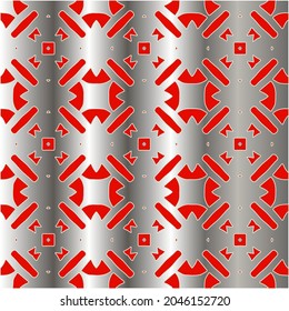 red pattern on a metal background. pattern for fabric, wallpaper, packaging. Decorative print.