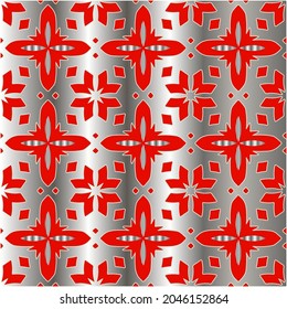 red pattern on a metal background. pattern for fabric, wallpaper, packaging. Decorative print.