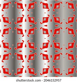red pattern on a metal background. pattern for fabric, wallpaper, packaging. Decorative print.
