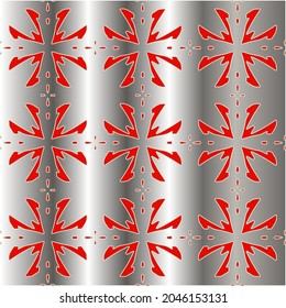 red pattern on a metal background. pattern for fabric, wallpaper, packaging. Decorative print.
