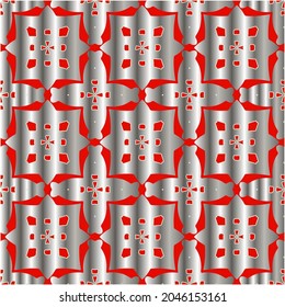 red pattern on a metal background. pattern for fabric, wallpaper, packaging. Decorative print.