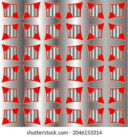 red pattern on a metal background. pattern for fabric, wallpaper, packaging. Decorative print.
