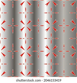 red pattern on a metal background. pattern for fabric, wallpaper, packaging. Decorative print.
