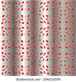red pattern on a metal background. pattern for fabric, wallpaper, packaging. Decorative print.
