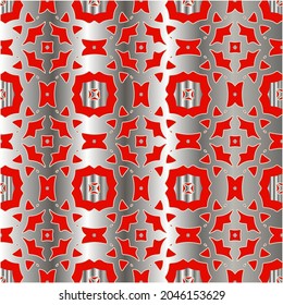 red pattern on a metal background. pattern for fabric, wallpaper, packaging. Decorative print.