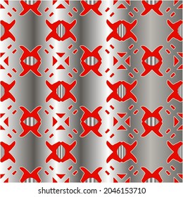 red pattern on a metal background. pattern for fabric, wallpaper, packaging. Decorative print.