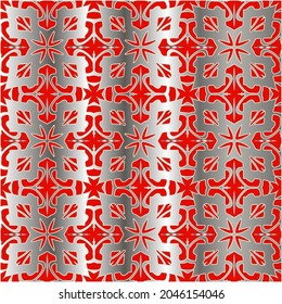 red pattern on a metal background. pattern for fabric, wallpaper, packaging. Decorative print.

