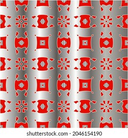 red pattern on a metal background. pattern for fabric, wallpaper, packaging. Decorative print.