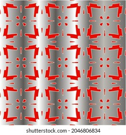 red pattern on a metal background. pattern for fabric, wallpaper, packaging. Decorative print.