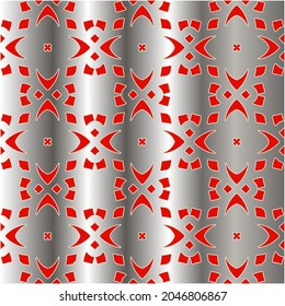 red pattern on a metal background. pattern for fabric, wallpaper, packaging. Decorative print.