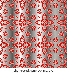 red pattern on a metal background. pattern for fabric, wallpaper, packaging. Decorative print.