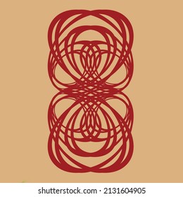red pattern, oriental, arabic, ornament, symbol