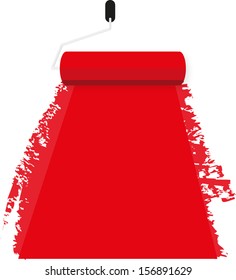 red pattern painting