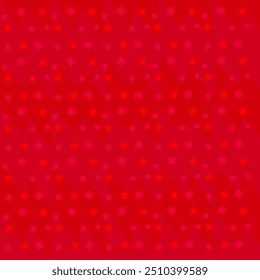 Patrón rojo que muestra copos de nieve y estrellas. Se puede utilizar como envoltura de regalo, Fondo de pantalla, decoración, fondo, tela, saludo, tarjetas, patrón de cubiertas.