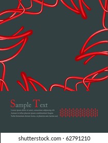 Red pattern of suckers. Illustration