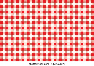 red pattern tablecloths - flags, clothing items, decorations, arabic costumes and other textile items, web designs - vector illustration