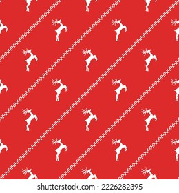 Red pattern vector, deer pattern, Vector background. Flat design, suitable for placing in many design decorations