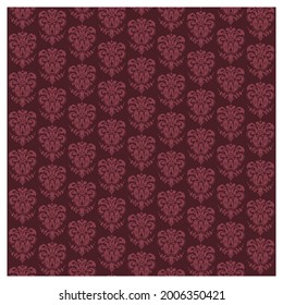 Red patterns on a vintage wallpaper
