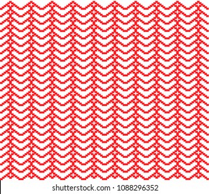 Red patterns on white background
