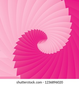 Red patterns and pink patterns intertwined clockwise
