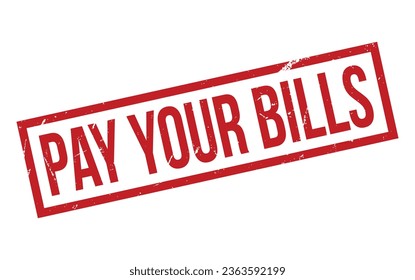 Red Pay Your Bills Rubber Stamp Seal Vector