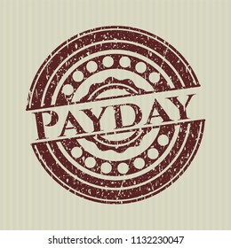 Red Payday rubber grunge texture stamp
