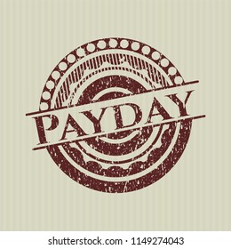 Red Payday rubber grunge texture seal