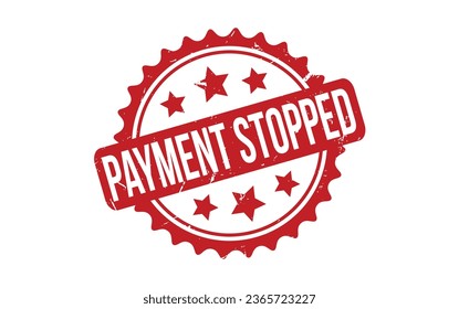 Red Payment Stopped Rubber Stamp Seal Vector