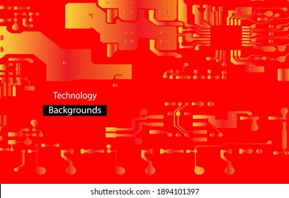 Fondo del patrón de fondo de textura abstracta de la motherboard pcb roja