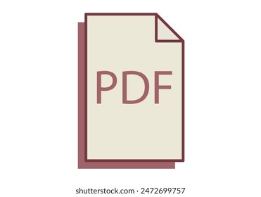 Red pdf file or document icon