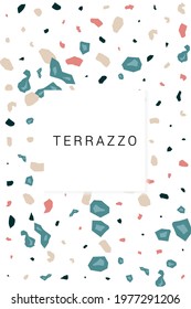 Red and Peach Ceramic Tile Vector White Background. Venetian Terrazzo Wall Wallpaper. Marine and Peach Graphic Texture.