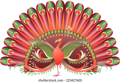 red peacock