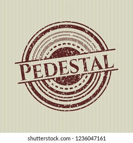 Red Pedestal distressed rubber grunge texture seal