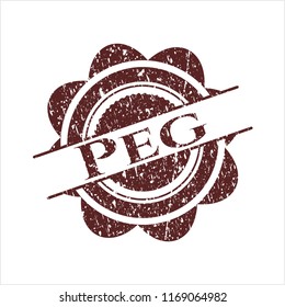 Red Peg rubber grunge seal
