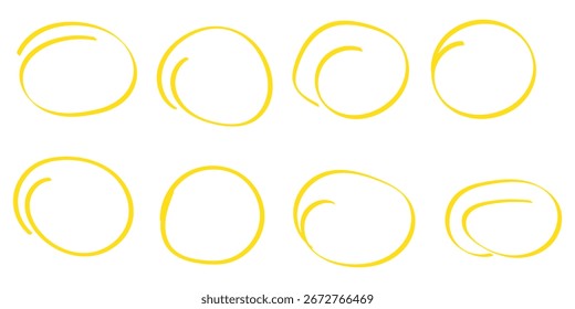 marcas de rabiscar desenhadas à mão com caneta vermelha, círculo vermelho e traçado oval definido. Contorno de linha de desenho vermelha símbolo clipart
