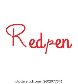 Red pen text for T-shirt and other use on white background.