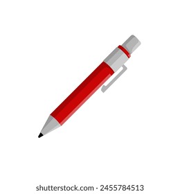 Rotes Stift-Vektorgrafik-Symbol. Klassische rote Stift-Design-Vektorgrafik und EPS-Dateien isoliert auf weißem Transparenzhintergrund.