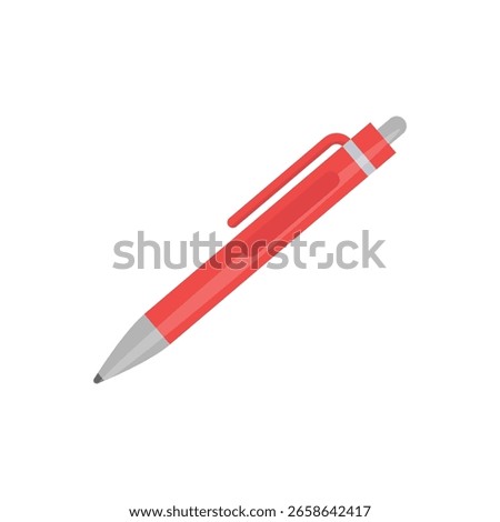 Red pen vector icon classic writing design