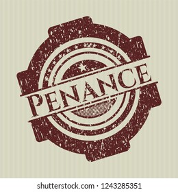 Red Penance grunge seal