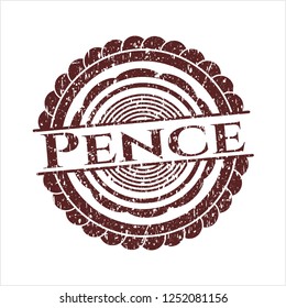 Red Pence rubber grunge texture stamp