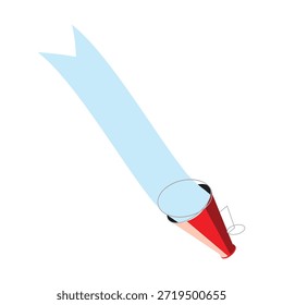 Lápiz rojo con Ilustración vectorial de borrador.