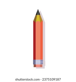Red Pencil Flat Simple Vector