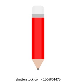 red pencil isolated on white background. vector illustration